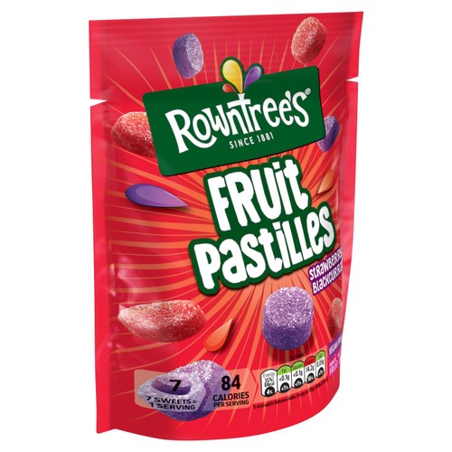 Rowntree's Fruit Pastilles Strawberry & Blackcurrant Sweets Sharing Bag