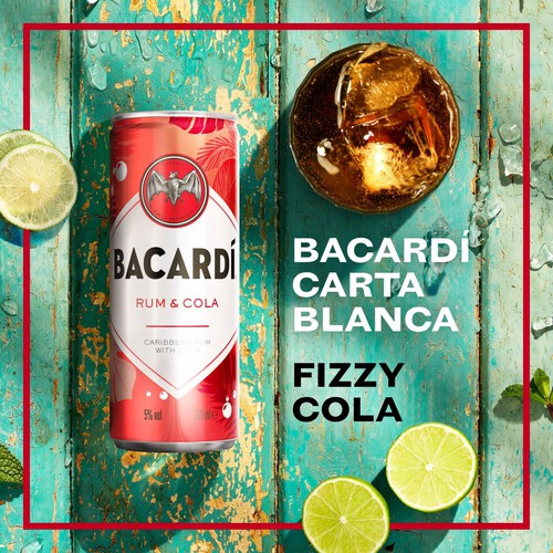 Bacardi Rum and Cola Premix Rum Cocktail