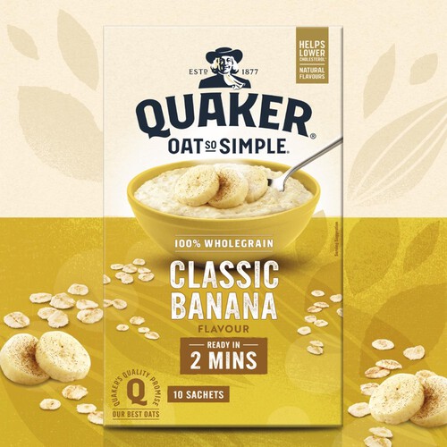 Quaker Oat So Simple Classic Banana Porridge Sachets