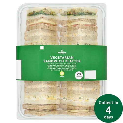 Morrisons Vegetarian Sandwich Platter 20 Pieces