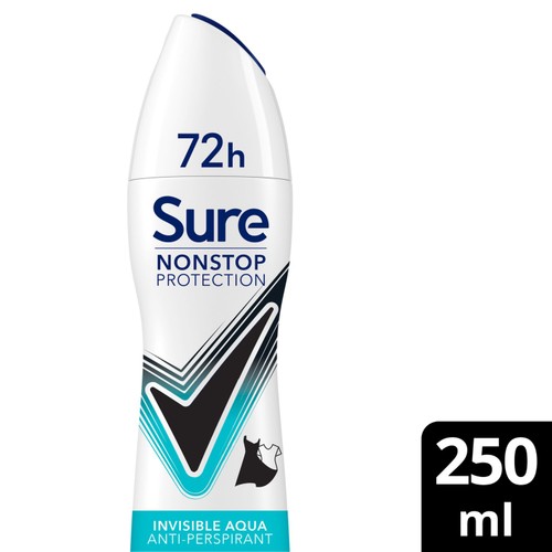 Sure Antiperspirant Deodorant Nonstop Protection Invisible Aqua