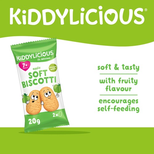 Kiddylicious Apple Soft Biscotti Baby Snacks