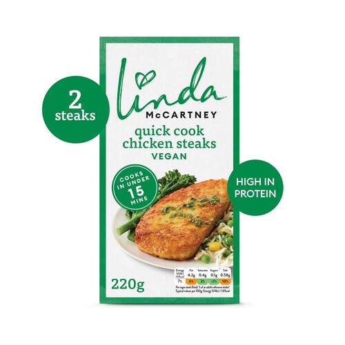 Linda McCartney's Vegetarian Quick Cook Chicken Steaks