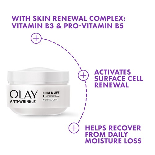 Olay Firm & Lift Anti-Wrinkle Normal  Non-UV Anti-Wrinkle Night Face Cream 