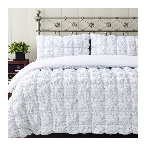 Nutmeg Home Quilted Joie La Vie Duvet Set Double