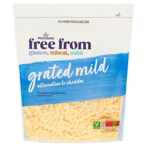 Morrisons Free From Grated Cheddar Style Vegan Cheese