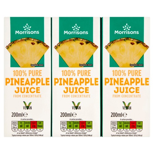 Morrisons pineapple juice from concentrate