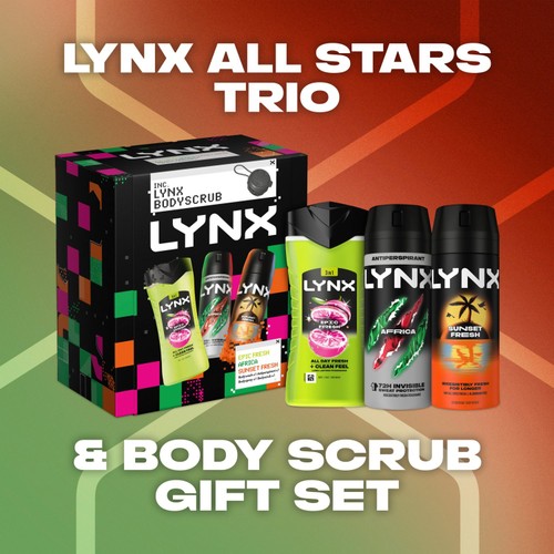 Lynx All Stars Trio Body Scrub Gift Set