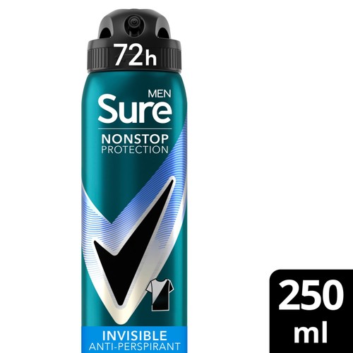 Sure For Men Invisible Ice Anti Perspirant Nonstop Deodorant 250ml