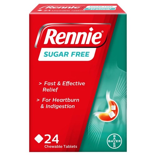 Rennie Sugar-Free Heartburn & Indigestion Chewable Tablets