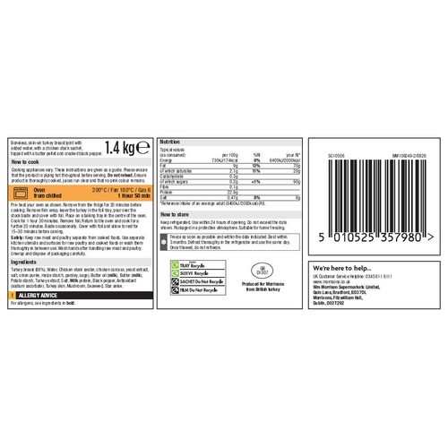 Morrisons Large Turkey Breast Joint - Serves 6-8