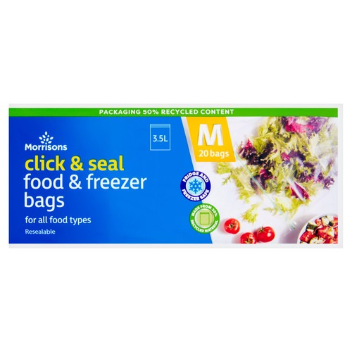 Morrisons click seal food bags medium