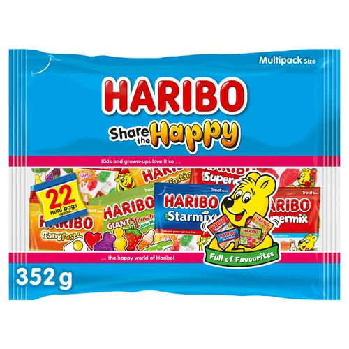 Haribo Share The Happy 22 Mini Bags Sweets 