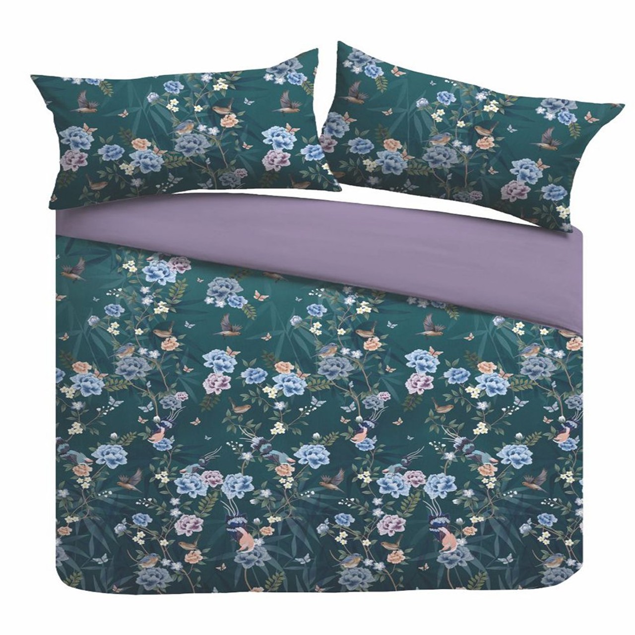 Nutmeg Home Easy Care Chinoiserie Duvet Set Double