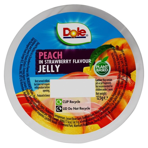 Dole Peach in Strawberry Flavour Jelly 123g