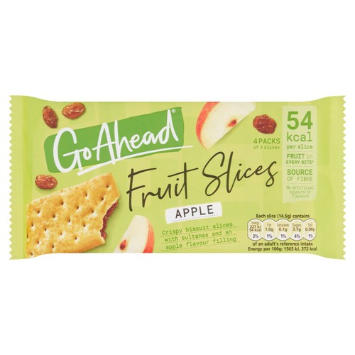 Go Ahead Apple Crispy Fruit Slices Snack Bars 4 Pack Multipack 