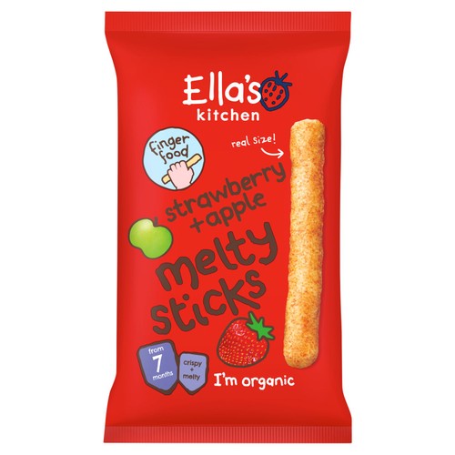 Ella's Kitchen Organic Strawberry & Apple Melty Sticks 