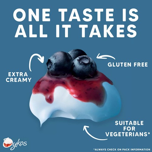 Oykos Blueberry Luxury Greek Style Yoghurt Dessert 4x110g