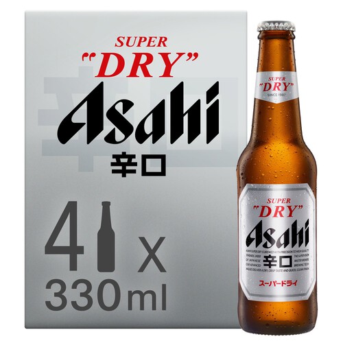 Asahi Super Dry Lager Beer Bottles 