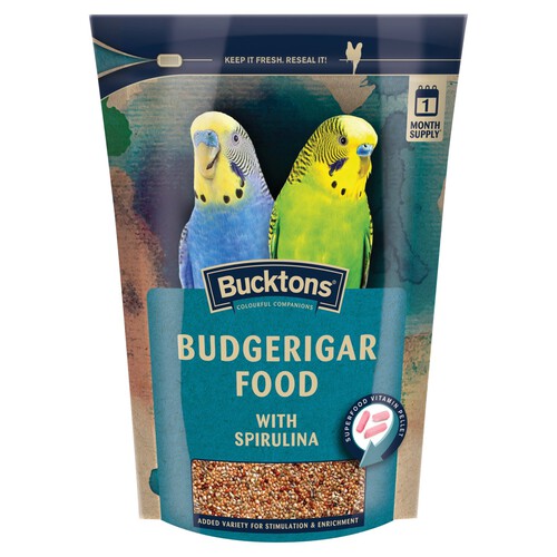 Bucktons Budgerigar Food With Spirulina