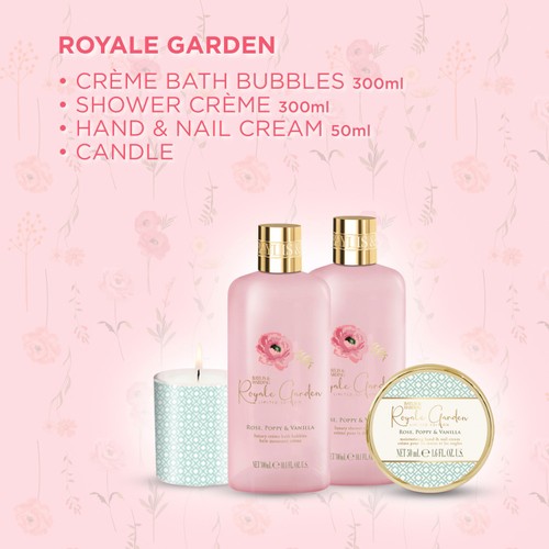Baylis & Harding Royale Garden Rose Gift Wrapped Candletlit Gift Set
