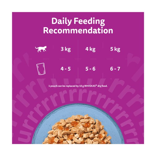 Whiskas 1+ Wet Cat Food Pouches Superfoods With Fish In Jelly 6 x 50g