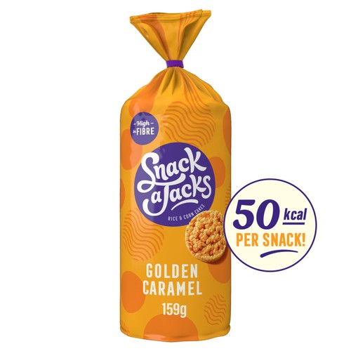 Snack A Jacks Jumbo Caramel Sharing Rice Cake Crisps