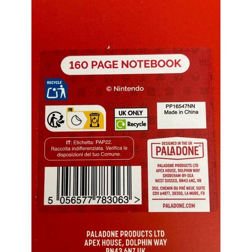 Super Mario Mushroom Notebook