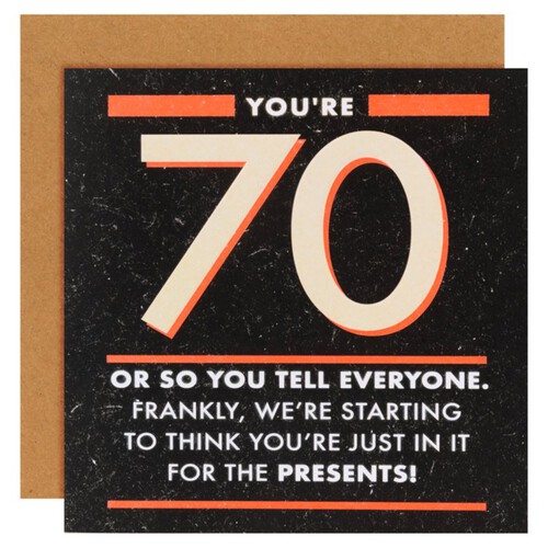 Hallmark You're 70 Birthday Card