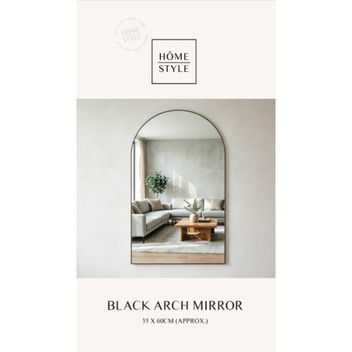 Home Style Black Arch Mirror