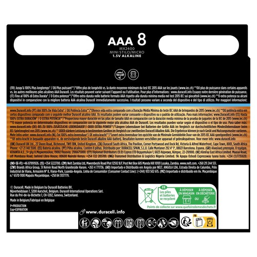 Duracell Optimum AAA Alkaline Batteries LR03 