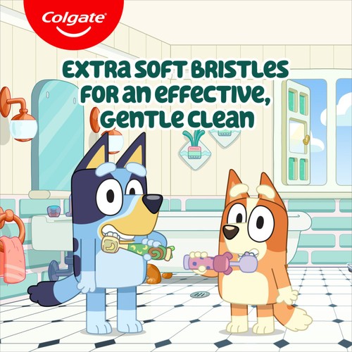 Colgate Kids 2-5 Years Bluey Manual Toothbrush 2 Pack