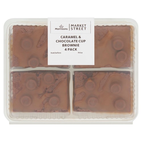 Morrisons Brownie With Caramel Chocolate Filling 4 Pack