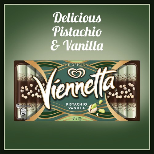 Viennetta Pistachio Vanilla Ice Cream Frozen Dessert 650ml