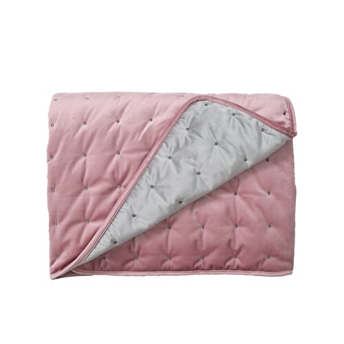 Nutmeg Home Velvet Throw Rose Pink