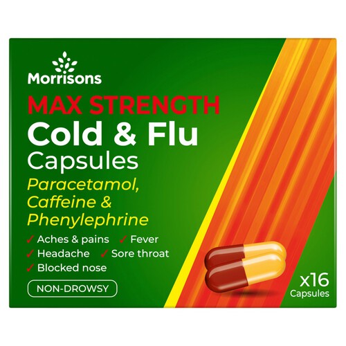 Morrisons Max Strength Cold & Flu Relief Capsules