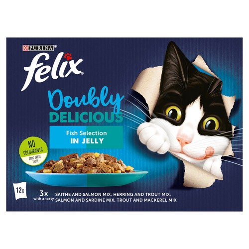 Felix Doubly Delicious Fish Selection in Jelly Wet Cat Food 