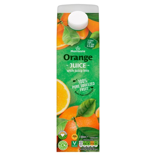 Morrisons orange juice with bits