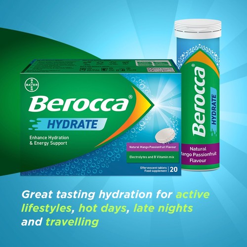 Berocca Hydrate Mango & Passionfruit 20 Pack