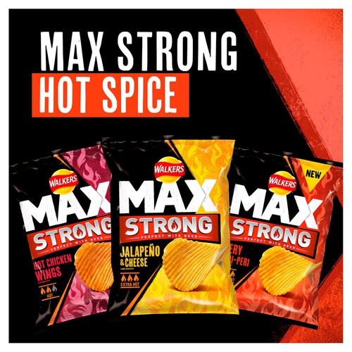 Walkers Max Strong Jalapeno & Cheese Sharing Crisps 