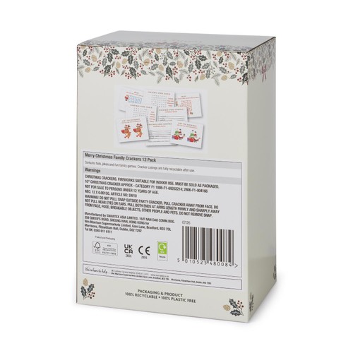 Morrisons Merry Christmas Family Crackers 12 Pack