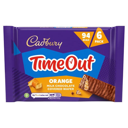 Cadbury Timeout Orange Chocolate Wafer Bars 