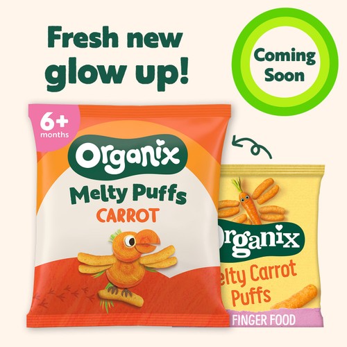  Organix Melty Carrot Puffs 7+ Months Stage 2