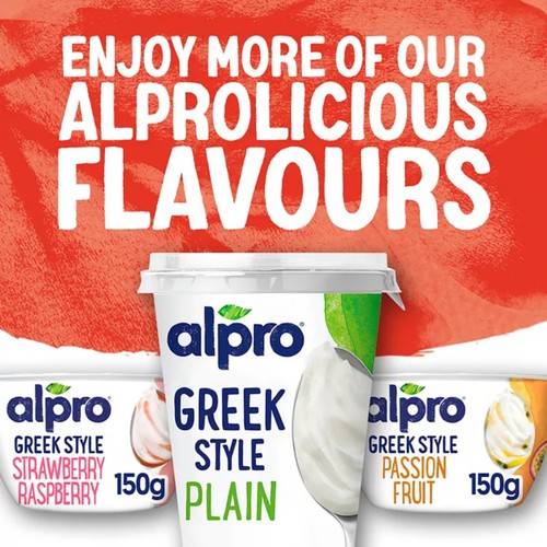 Alpro Greek Style Strawberry Raspberry Yoghurt Alternative 150g