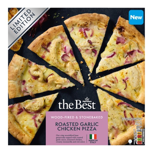 Morrisons The Best Garlic Chicken Pizza, Wood Fired , Limited Edition  416g