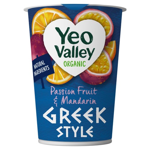 Yeo Valley Organic Greek Style Passionfruit And Mandarin 450g