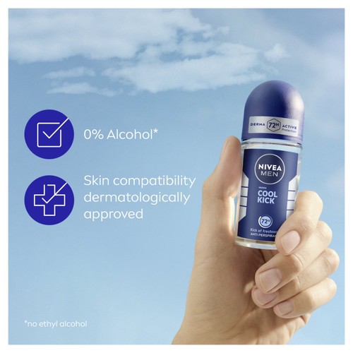NIVEA MEN Cool Kick 72h Anti-Perspirant Deodorant Roll-On