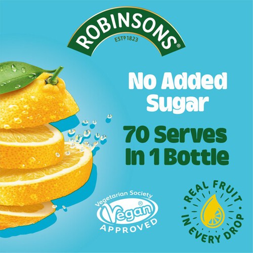 Robinsons No Addded Sugar Double Strength Lemon