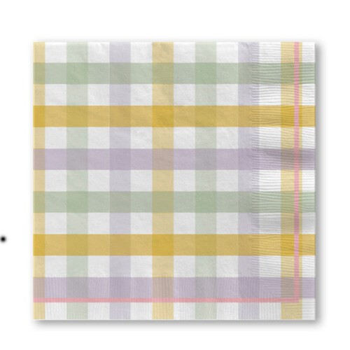 Nutmeg Home Pastel Gingham Napkins 