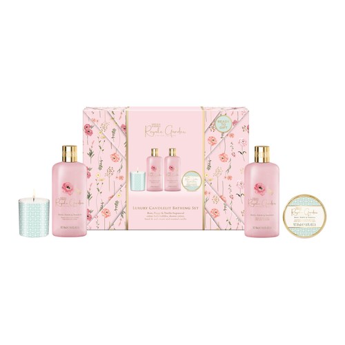 Baylis & Harding Royale Garden Rose Gift Wrapped Candletlit Gift Set